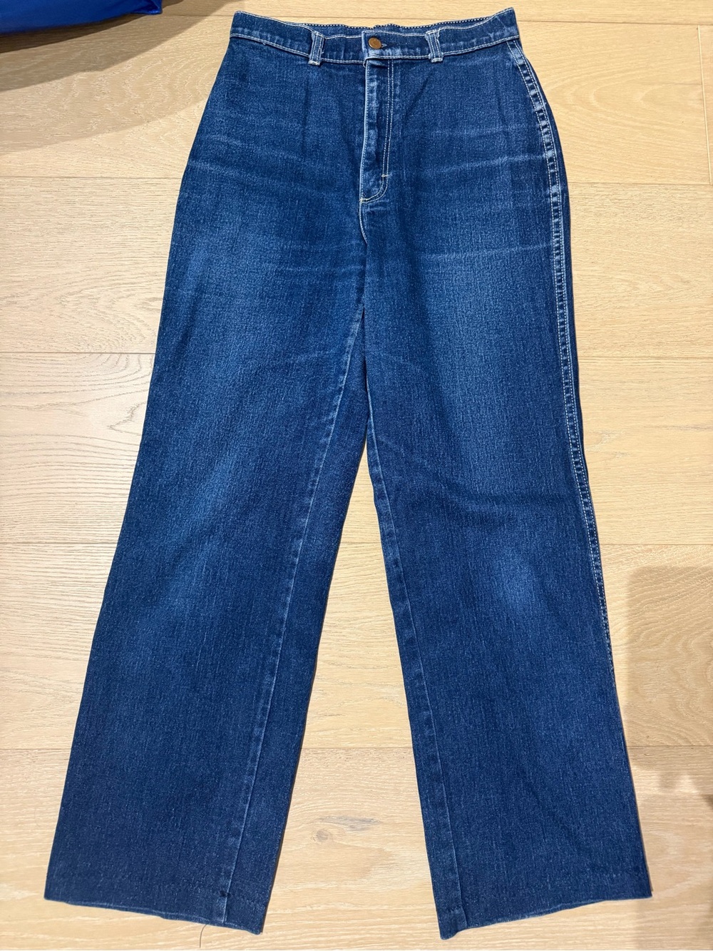 Vintage 1970s French Entree High Waisted Dark Wash Denim Jeans